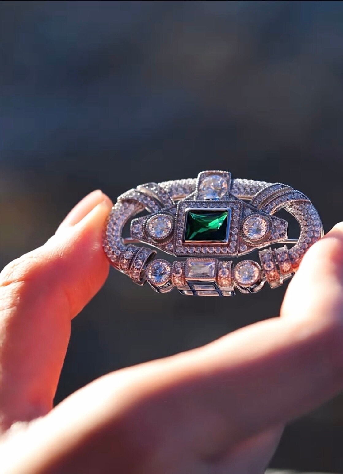 Silver Brooch, Retro Brooch, Replica of Vintage Brooch, Handmade Jewelry, Gift for her, Winter Jewelry